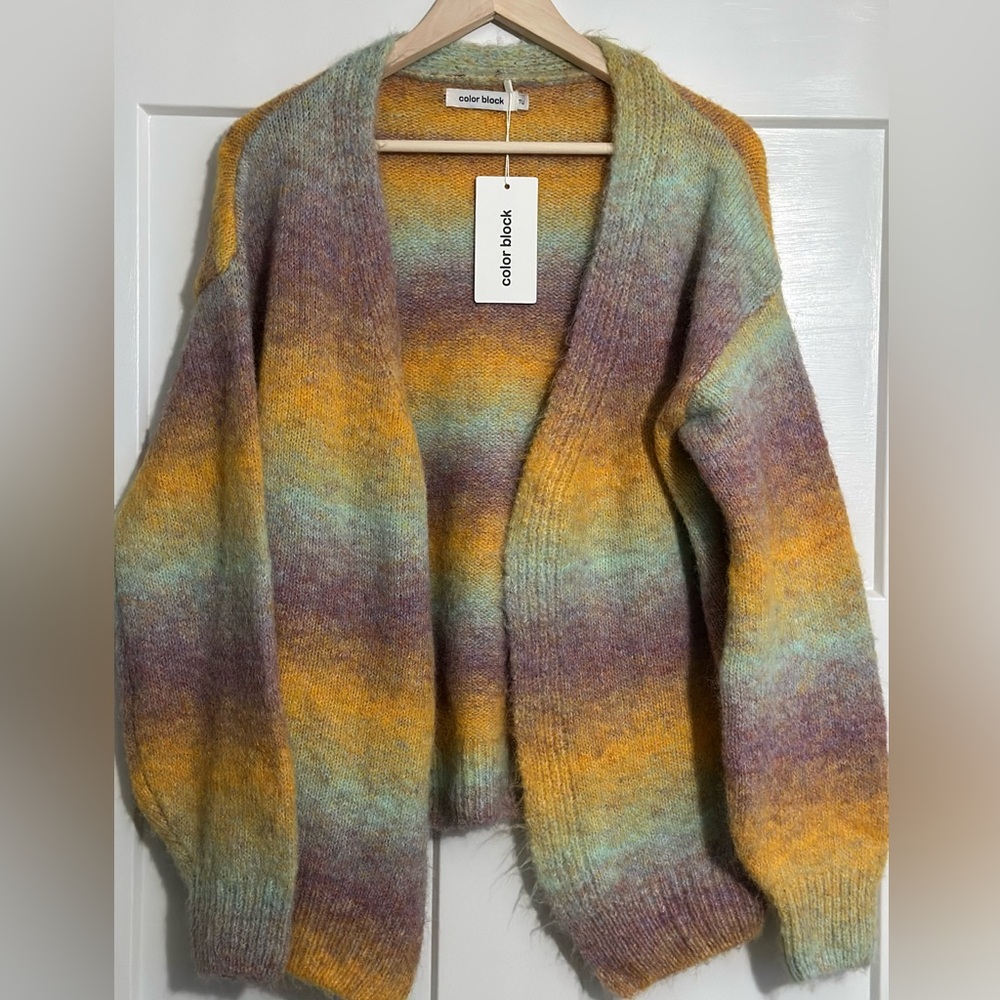 ‼️ SOLD ‼️ New With Tags Women’s Pastel Gradient Style Wool Blend Cardigan